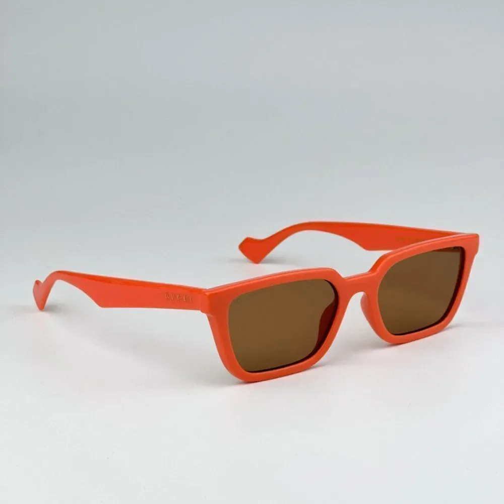 NEW Gucci GG1539S 004 Orange Brown Unisex Rectangle Sunglasses GG 1539S